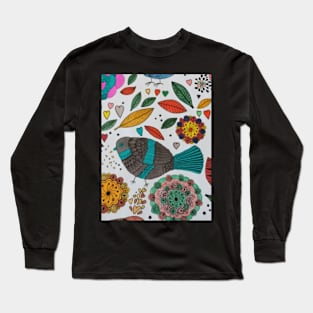 Birds garden T-shirt Long Sleeve T-Shirt